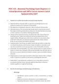 Package deal for PSYC 435 Abnormal Psychology 2026&sol;2027 &ndash; Exam Practice Questions with 100&percnt; Correct Answers &lpar;Latest Update&rpar;