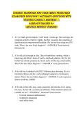 CURRENT Diagnosis and Treatment Pediatrics  EXAM PREP 2026&sol;2027 ACCURATE QUESTIONS WITH  VERIFIED CORRECT ANSWERS &vert;&vert;  ALREADY GRADED A&plus;  <REVISED NEWEST VERSION> 