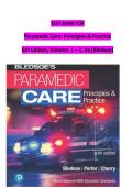 Test bank for Paramedic Care&colon; Principles and Practice&comma; Volume 1 6th Edition by Bryan Bledsoe&vert;ISBN&semi;9780136895299&vert;Guide A&plus;