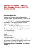 NY Home Improvement Contractor Exam Complete Questions And 100&percnt; Verified Answers &vert; Verified Exam Questions