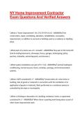 NY Home Improvement Contractor Exams Package