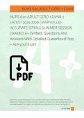 NURS 620 ADULT GERO 1 EXAM 2  LATEST 2025-2026 &lpar;MARYVILLE&rpar;  ACCURATE SPRING-SUMMER SESSION  GRADED A&plus; Verified  Questions And  Answers With Detailed Guaranteed Pass &ndash; Ace your Exam 