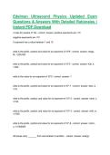 Edelman Ultrasound Physics Updated Exam Questions & Answers With Detailed Rationales &vert; Instant PDF Download