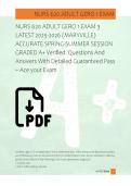 NURS 620 ADULT GERO 1 EXAM 1 LATEST 2025-2026 &lpar;MARYVILLE&rpar; ACCURATE SPRING-SUMMER SESSION GRADED A&plus; Verified Questions And Answers With Detailed Guaranteed Pass &ndash; Ace your Exam