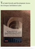Test Bank for Growth and Development Across the Lifespan 2nd Edition Leifer &vert; Complete