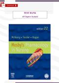Mosby&rsquo;s Pharmacology in Nursing &lpar;22nd Edition&rpar; &ndash; Verified Test Bank &vert; All Chapters &vert; Drug Therapy&comma; Nursing Interventions&comma; Pharmacokinetics&comma; Safety & NCLEX‑Style Questions