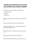LEADING SAFE CERTIFICATION ACTUAL EXAM 2026 QUESTIONS AND COMPLETE ANSWERS
