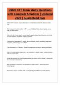 USMC CFT Exam Study Questions with Complete Solutions &vert; Updated 2026 &vert; Guaranteed Pass