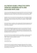 412 PATHO EXAM 3 PRACTICE WITH VERIFIED ANSWERS KEYS AND SUCCESS RATE 2026&period;pdf
