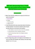 NUR 2407&colon; Pharmacology Exam 2 &vert; Study Questions with Verified Answers &vert;Latest Update 2026&sol;2027&vert;&lpar;Rasmussen University&rpar;
