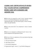 LEADING SAFE CERTIFICATION ELITE REVIEW FULLY SOLVED EDITION COMPREHENSIVE REVIEW GUIDE WITH SCENARIOS AND ANSWERS 2026