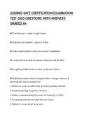 LEADING SAFE CERTIFICATION EXAMINATION TEST 2026 QUESTIONS WITH ANSWERS GRADED A&plus;