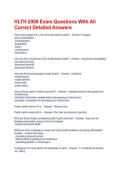 HLTH 2000 Exam Questions With All Correct Detailed Answers