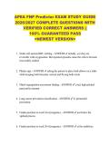 APEA FNP Predictor EXAM STUDY GUIDE  2026&sol;2027 COMPLETE QUESTIONS WITH  VERIFIED CORRECT ANSWERS &vert;&vert;  100&percnt; GUARANTEED PASS  <NEWEST VERSION> 