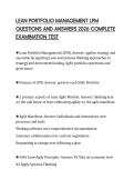 LEAN PORTFOLIO MANAGEMENT LPM QUESTIONS AND ANSWERS 2026 COMPLETE EXAMINATION TEST