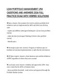 LEAN PORTFOLIO MANAGEMENT LPM QUESTIONS AND ANSWERS 2026 FULL PRACTICE EXAM WITH VERIFIED SOLUTIONS