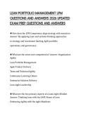 LEAN PORTFOLIO MANAGEMENT LPM QUESTIONS AND ANSWERS 2026 UPDATED EXAM PREP QUESTIONS AND ANSWERS