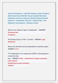 Texas Lead Inspector &sol; Lead Risk Assessor Combo Testbank &vert;&vert;  Most Recent Exam 2026-2027 Actual Complete Real Exam  Questions And Correct Answers &lpar;Verified Answers&rpar; Already  Graded A&plus; &vert; Guaranteed  Success&excl;&excl;  &vert; Newest Exam &vert; Just  Released&excl;&excl; Lead Inspector