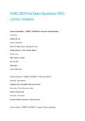 NURS 300 Final Exam Questions With Correct Answers&period;