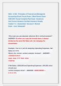 WGU - D196 - Principles of Financial and Managerial   Accounting &lpar;Excel Focus&rpar; Exam &vert;&vert; Most Recent Exam                                   2026-2027 Actual Complete Real Exam  Questions                              And Correct Answers &lpar;Verified Answers&rpar; Al