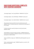NAB EXAM QUESTIONS COMPLETE WITH VERIFIED ANSWERS &vert; VERIFIED EXAM QUESTIONS