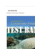 Test Bank for Fundamentals of Corporate Finance&comma; 13th Edition by Stephen Ross&comma; Randolph Westerfield&comma; Bradford Jordan Questions And Answers ALL CHAPTERS INCLUDED LATEST UPDATE&excl;&excl;&excl;&excl;