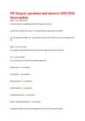 IM Surgery questions and answers 2025&sol;2026  latest update 