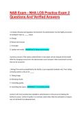 NAB Exam - NHA LOS Practice Exam 2 Questions And Verified Answers &vert; Verified Exam Questions