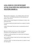 LEGAL ISSUES IN CODE ENFORCEMENT ACTUAL EXAM PAPER 2026 QUESTIONS WITH SOLUTIONS GRADED A&plus;
