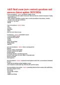 A&E final exam &lpar;new content&rpar; questions and  answers &lpar;latest update 2025&sol;2026&rpar;