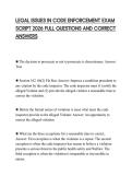 LEGAL ISSUES IN CODE ENFORCEMENT EXAM SCRIPT 2026 FULL QUESTIONS AND CORRECT ANSWERS