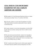 LEGAL ISSUES IN CODE ENFORCEMENT EXAMINATION TEST 2026 COMPLETE QUESTIONS AND ANSWERS