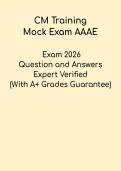AAAE CM Training Mock Exam &vert; Certified Member Practice Test