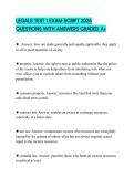 LEGALS TEST 1 EXAM SCRIPT 2026 QUESTIONS WITH ANSWERS GRADED A&plus;