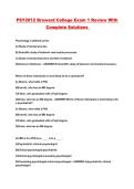 PSY2012 Broward College Exam 1 Review With Complete Solutions 