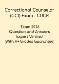 CDCR Correctional Counselor &lpar;CC1&rpar; Exam &vert; Practice Test & Review