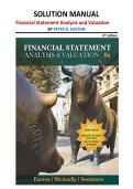 Financial Statement Analysis and Valuation Solution Manual 6th Edition &vert; Peter D&period; Easton