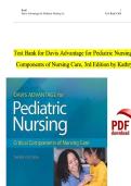 Test Bank for Davis Advantage for Pediatric Nursing Critical Components of Nursing Care&comma; 3rd Edition by Kathryn Rudd &vert; 9781719645706 &vert; All Chapters with Answers and Rationals