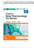 Test Bank For Clayton's Basic Pharmacology for Nurses 19th Edition By Bruce Clayton&comma; Michelle Willihnganz&comma; Samuel Gurevitz &lpar; &rpar; &sol; 9780323796309 &sol; Chapter 1-48 &sol; Complete Questions and Answers A&plus;