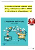 TEST BANK For Consumer Behaviour&colon; Buying&comma; Having&comma; and Being&comma; Canadian Edition&comma; 9th Edition&comma; 2024 by Michael R&period; Solomon&comma; Verified Chapters 1 - 15&comma; Complete solution &vert;Guide A&plus;&period;