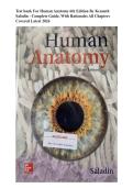 Test bank For Human Anatomy 6th Edition By Kenneth Saladin - Complete Guide&comma; With Rationales All Chapters Covered Latest 2026