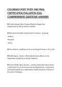 COLORADO POST STUDY AND FINAL CERTIFICATION EVALUATION 2026 COMPREHENSIVE QUESTIONS ANSWERS