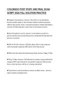 COLORADO POST STUDY AND FINAL EXAM SCRIPT 2026 FULL SOLUTION PRACTICE