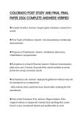 COLORADO POST STUDY AND FINAL FINAL PAPER 2026 COMPLETE ANSWERS VERIFIED