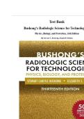 Test Bank Bushong&rsquo;s Radiologic Science for Technologists&colon; Physics&comma; Biology&comma; and Protection&comma; 13th Edition &lpar;By Stewart C&period; Bushong&comma; Elizabeth Shields&period;&rpar;