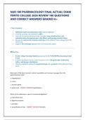 NUR 100 PHARMACOLOGY FINAL ACTUAL EXAM FORTIS COLLEGE 2026 REVIEW 100 QUESTIONS AND CORRECT ANSWERS GRADED A&plus; 