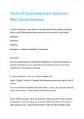 Pharm ATI proctored Exam Questions With Correct Answers