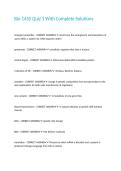 Bio 1450 Quiz 1 With Complete Solutions