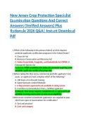 New Jersey Crop Protection Specialist Exam 2026 &vert; Verified Questions&comma; Correct Answers & Rationales
