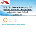 WGU C214 Financial Management &vert;OA&vert; Objective Assessment&vert; Actual Questions and Answers Latest Updated 2026&sol;2027  &lpar;Graded A&plus;&rpar;